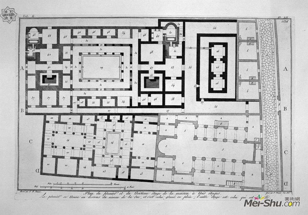 乔瓦尼·巴蒂斯塔·皮拉内西(Giovanni Battista Piranesi)高清作品《房子的剖面图》