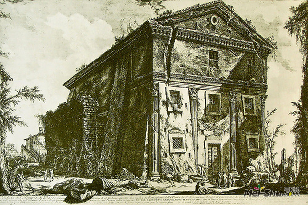 乔瓦尼·巴蒂斯塔·皮拉内西(Giovanni Battista Piranesi)高清作品《谷神庙和福斯蒂纳》