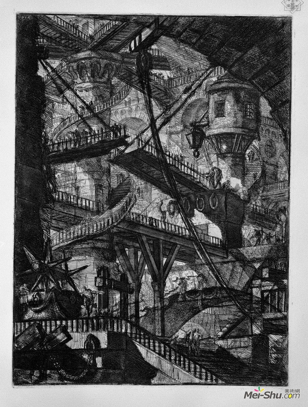 乔瓦尼·巴蒂斯塔·皮拉内西(Giovanni Battista Piranesi)高清作品《吊桥》