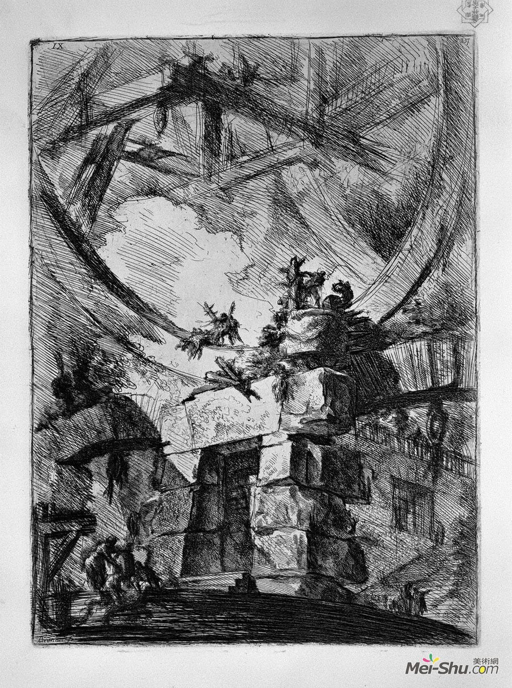 乔瓦尼·巴蒂斯塔·皮拉内西(Giovanni Battista Piranesi)高清作品《巨轮》