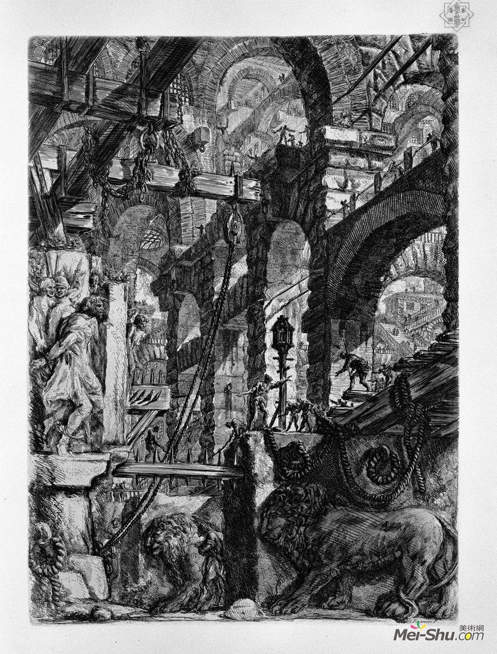 乔瓦尼·巴蒂斯塔·皮拉内西(Giovanni Battista Piranesi)高清作品《狮子的浮雕》