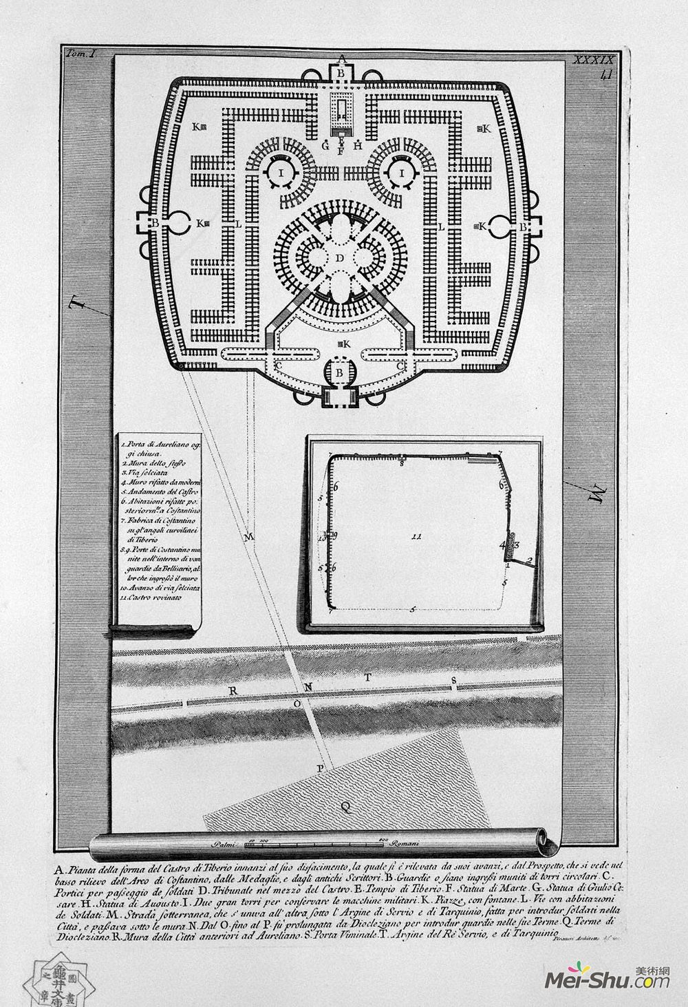 乔瓦尼·巴蒂斯塔·皮拉内西(Giovanni Battista Piranesi)高清作品《The Roman antiquities, t. 1, Plate XXXIX》