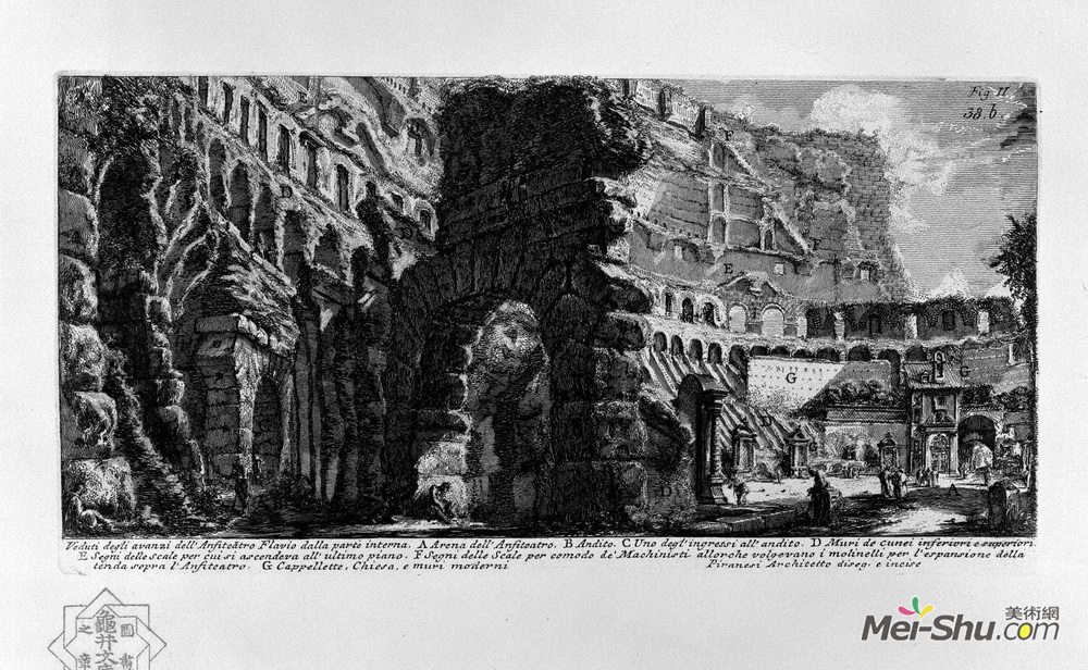 乔瓦尼·巴蒂斯塔·皮拉内西(Giovanni Battista Piranesi)高清作品《The Roman antiquities, t. 1, Plate XXXVIII》