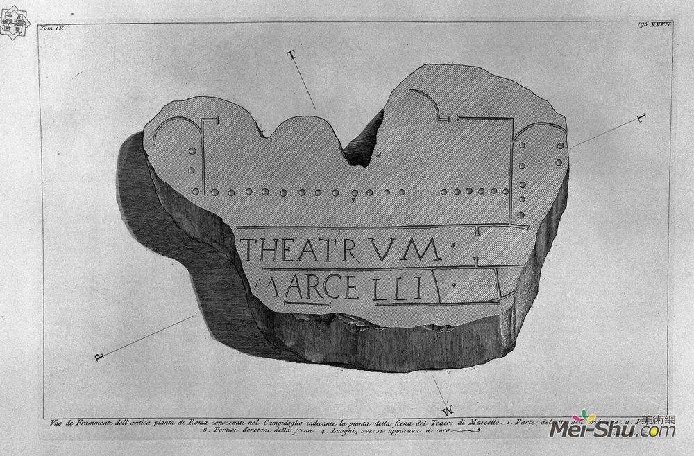 乔瓦尼·巴蒂斯塔·皮拉内西(Giovanni Battista Piranesi)高清作品《The Roman antiquities, t. 4, Plate XXVI. Another plan of the》