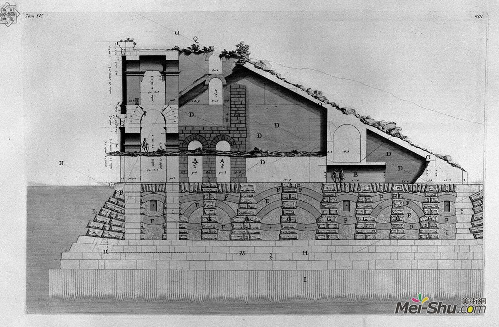 乔瓦尼·巴蒂斯塔·皮拉内西(Giovanni Battista Piranesi)高清作品《The Roman antiquities, t. 4, Plate XXX》