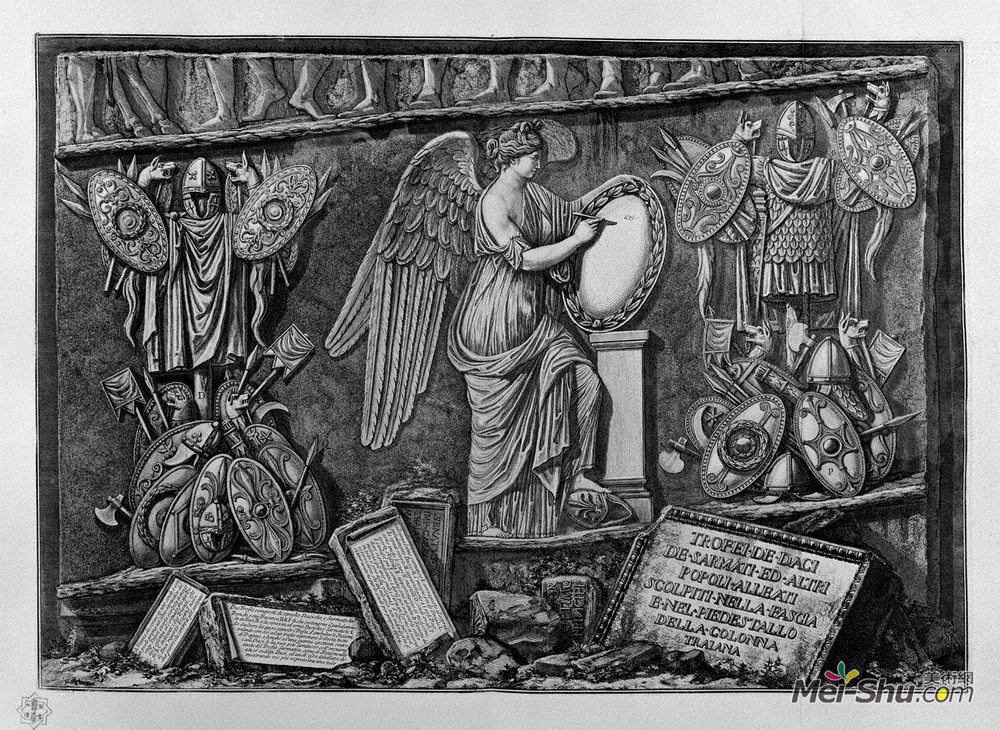乔瓦尼·巴蒂斯塔·皮拉内西(Giovanni Battista Piranesi)高清作品《达吉安人、萨尔马提亚人和其他民族的战利品》