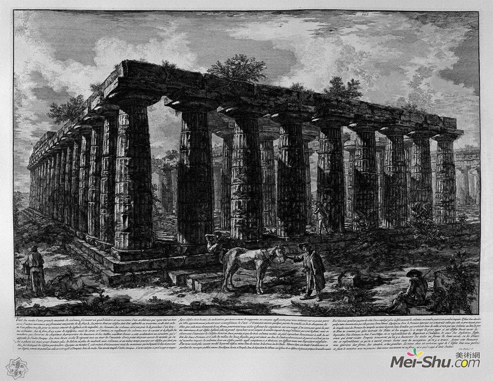 乔瓦尼·巴蒂斯塔·皮拉内西(Giovanni Battista Piranesi)高清作品《形成四边形的柱廊的视图》