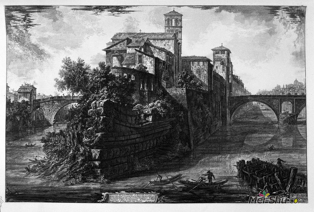 乔瓦尼·巴蒂斯塔·皮拉内西(Giovanni Battista Piranesi)高清作品《桥梁薪酬观》