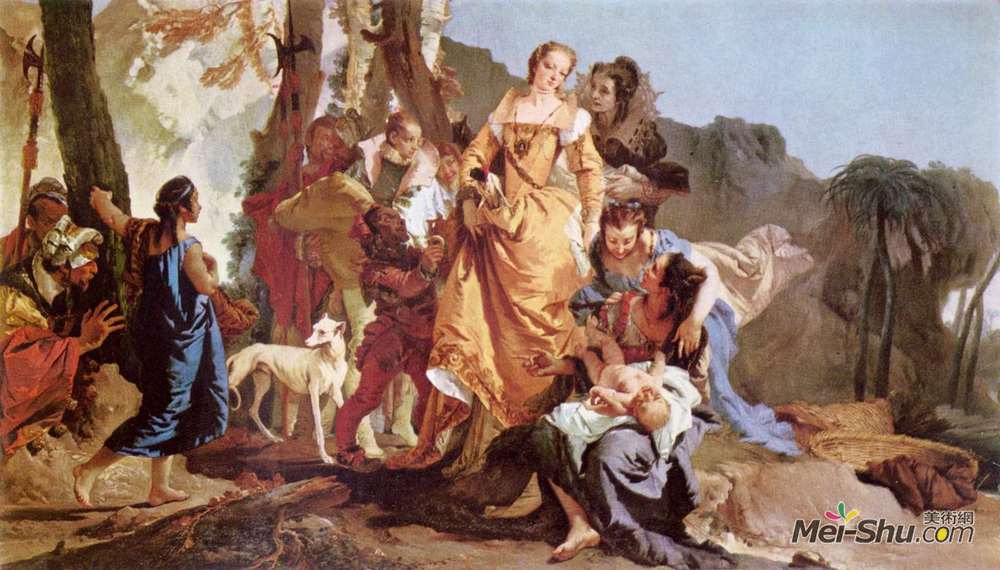 乔万尼·巴蒂斯塔·提埃波罗(Giovanni Battista Tiepolo)高清作品《寻找摩西》