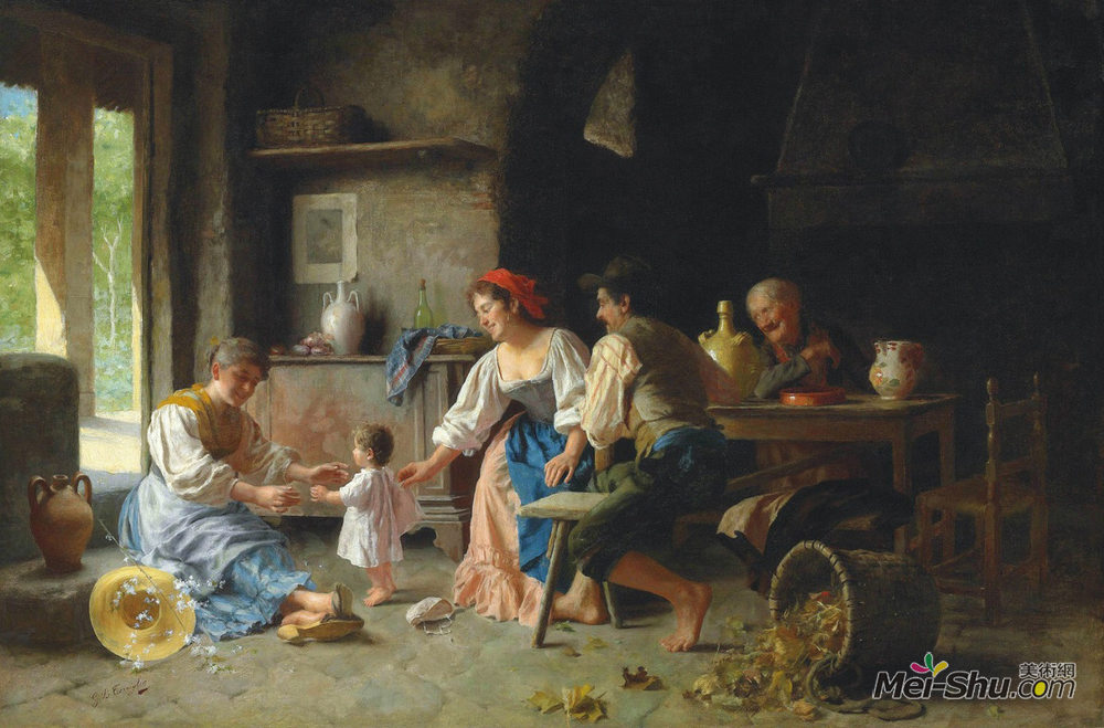 乔凡尼·巴蒂斯塔·莫罗尼(Giovanni Battista Torriglia)高清作品《第一步》
