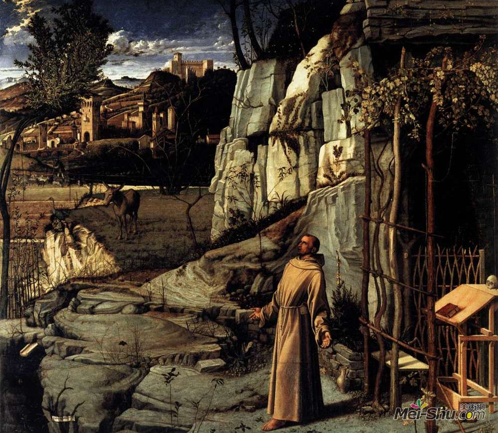 乔凡尼·贝利尼(Giovanni Bellini)高清作品《狂喜中的圣弗兰西斯》