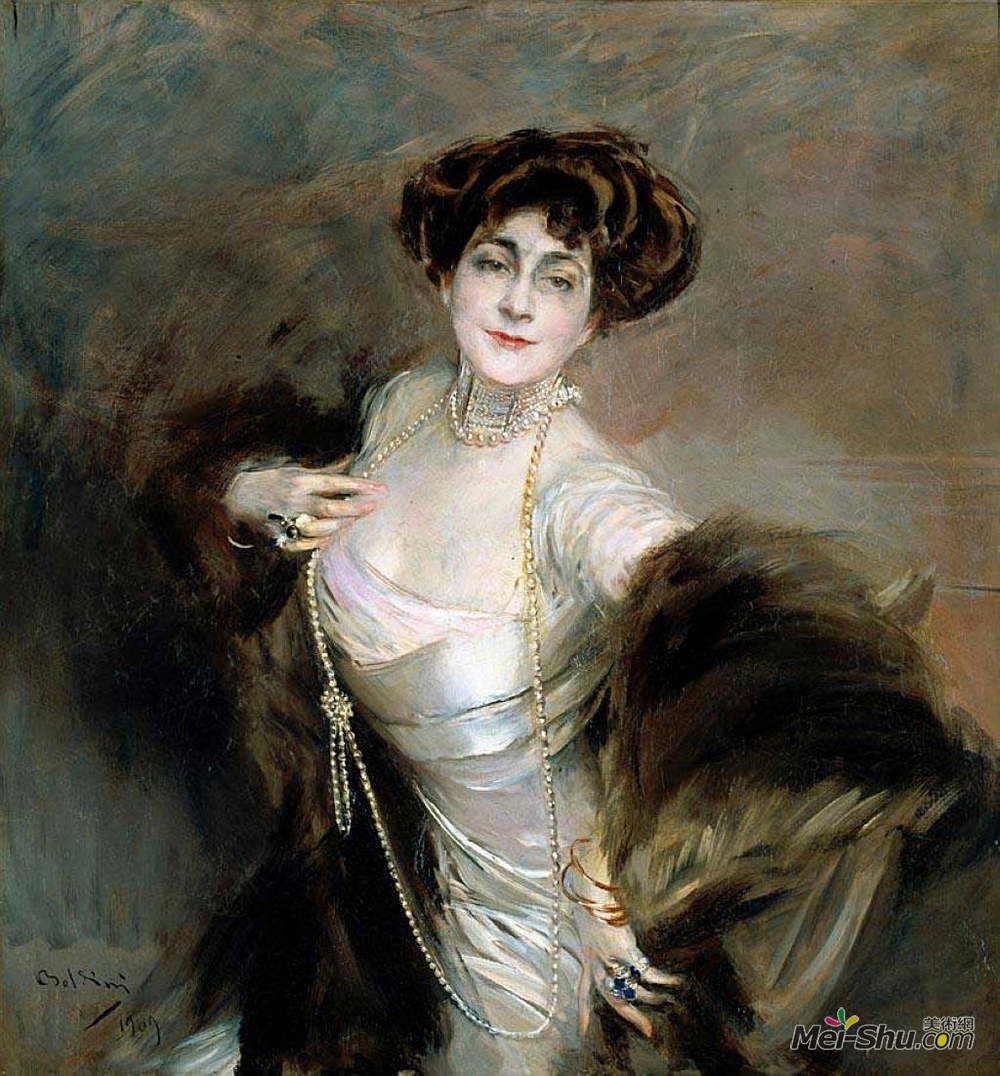 乔瓦尼·波尔蒂尼(Giovanni Boldini)高清作品《迪亚兹阿尔贝蒂尼》
