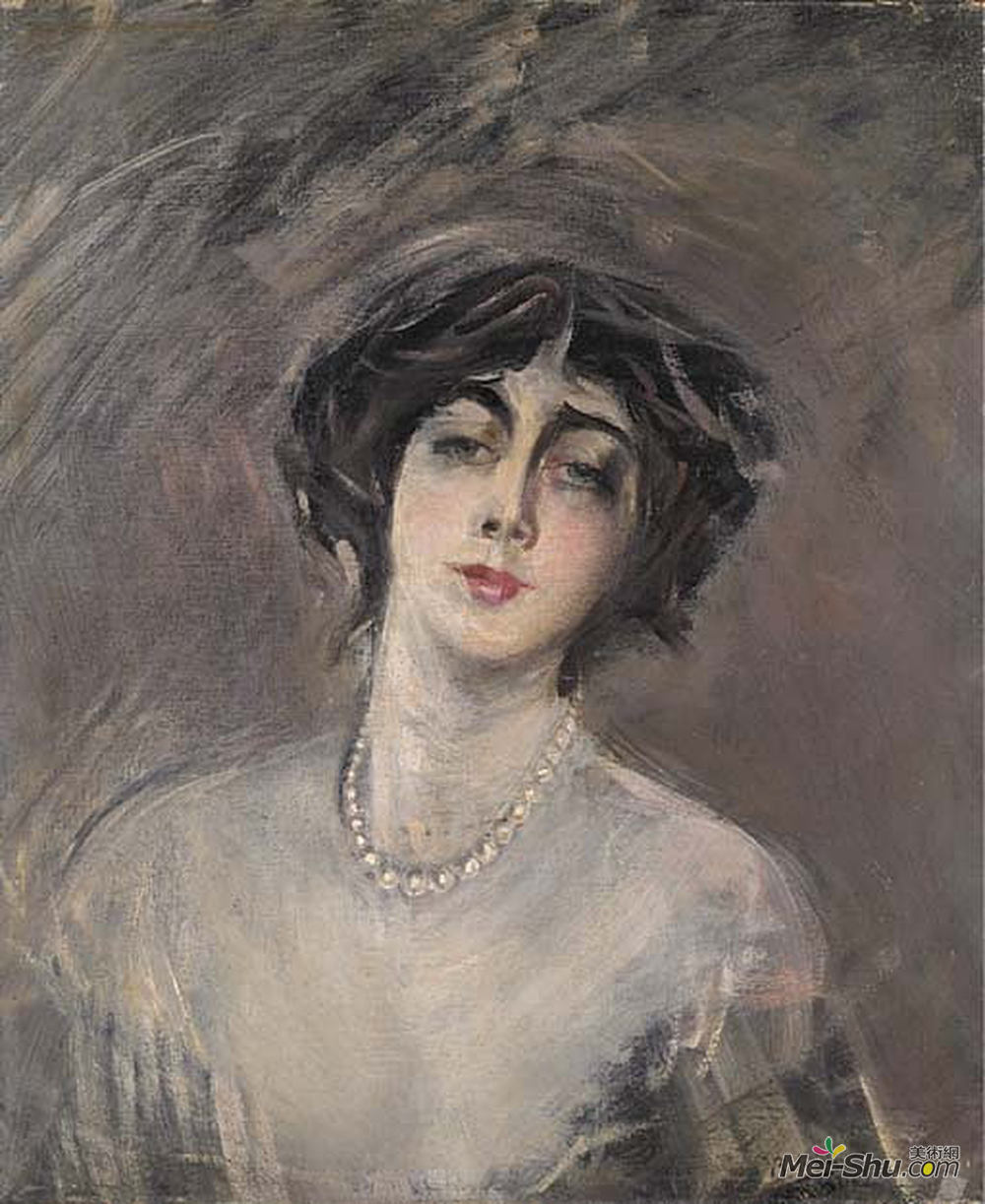 乔瓦尼·波尔蒂尼(Giovanni Boldini)高清作品《唐娜弗兰卡弗洛里奥》