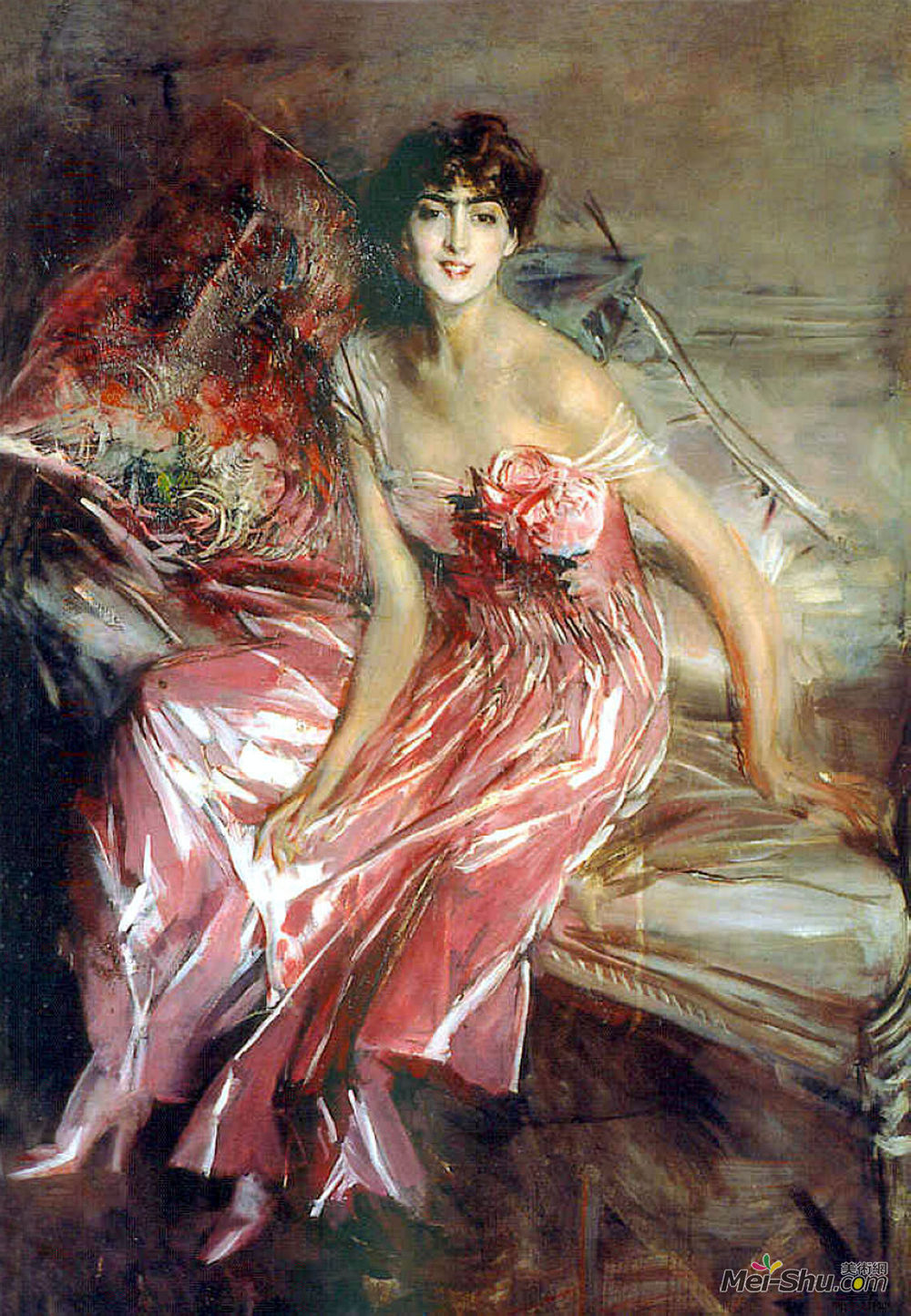 《玫瑰夫人》乔瓦尼·波尔蒂尼(giovanni boldini)高清作品欣赏