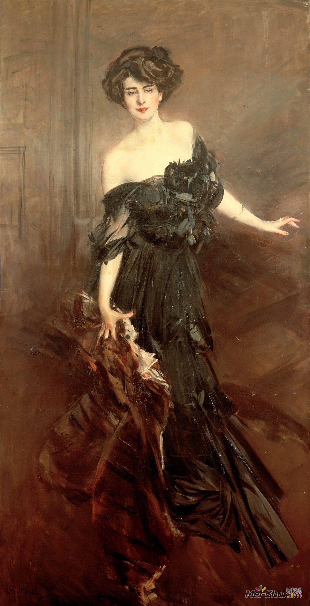 乔瓦尼·波尔蒂尼(Giovanni Boldini)高清作品《倭小姐》