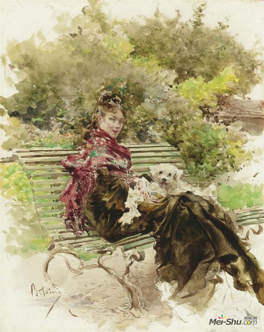 乔瓦尼·波尔蒂尼(Giovanni Boldini)高清作品《未验明的》