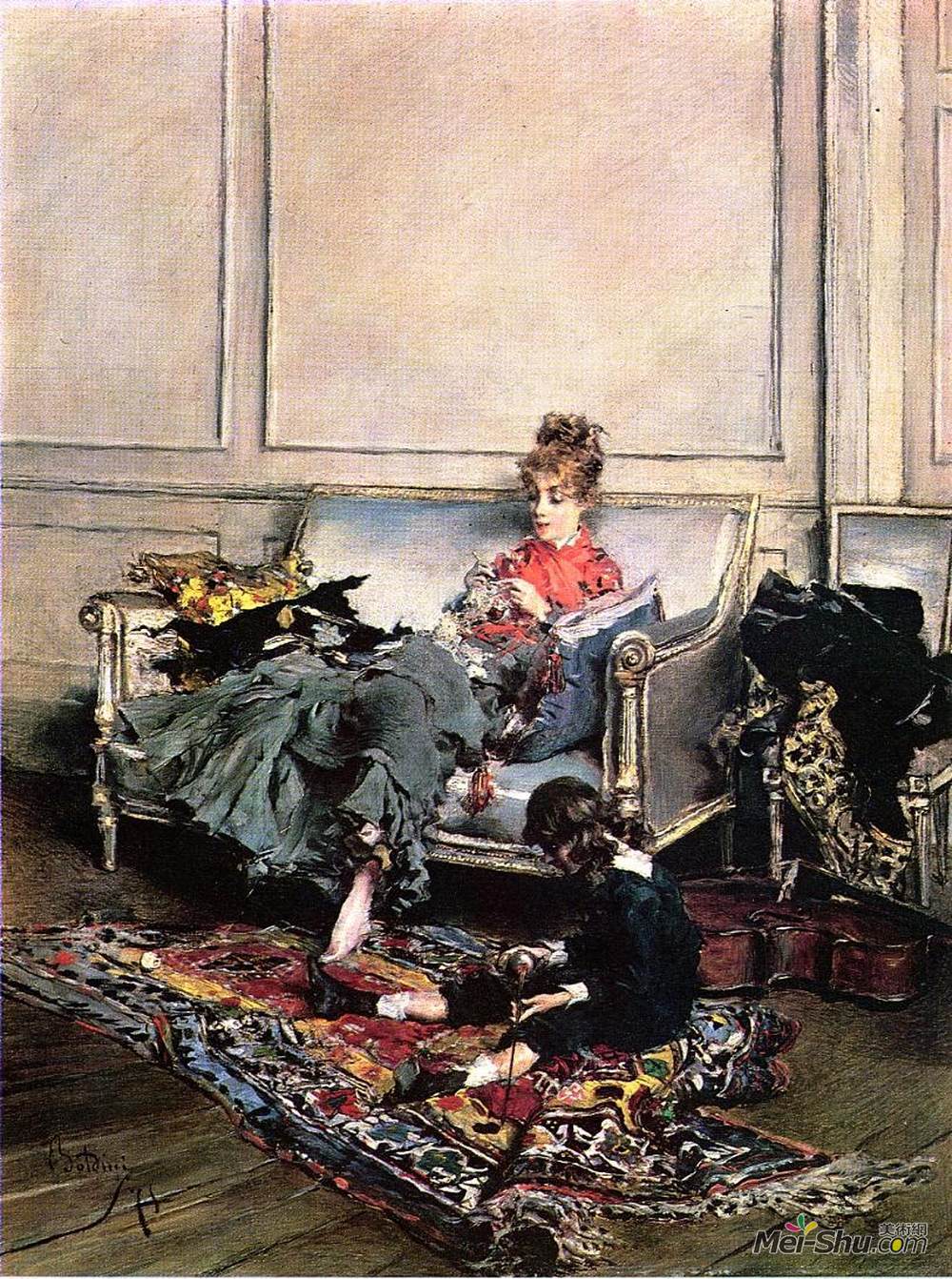 乔瓦尼·波尔蒂尼(Giovanni Boldini)高清作品《平静的日子》