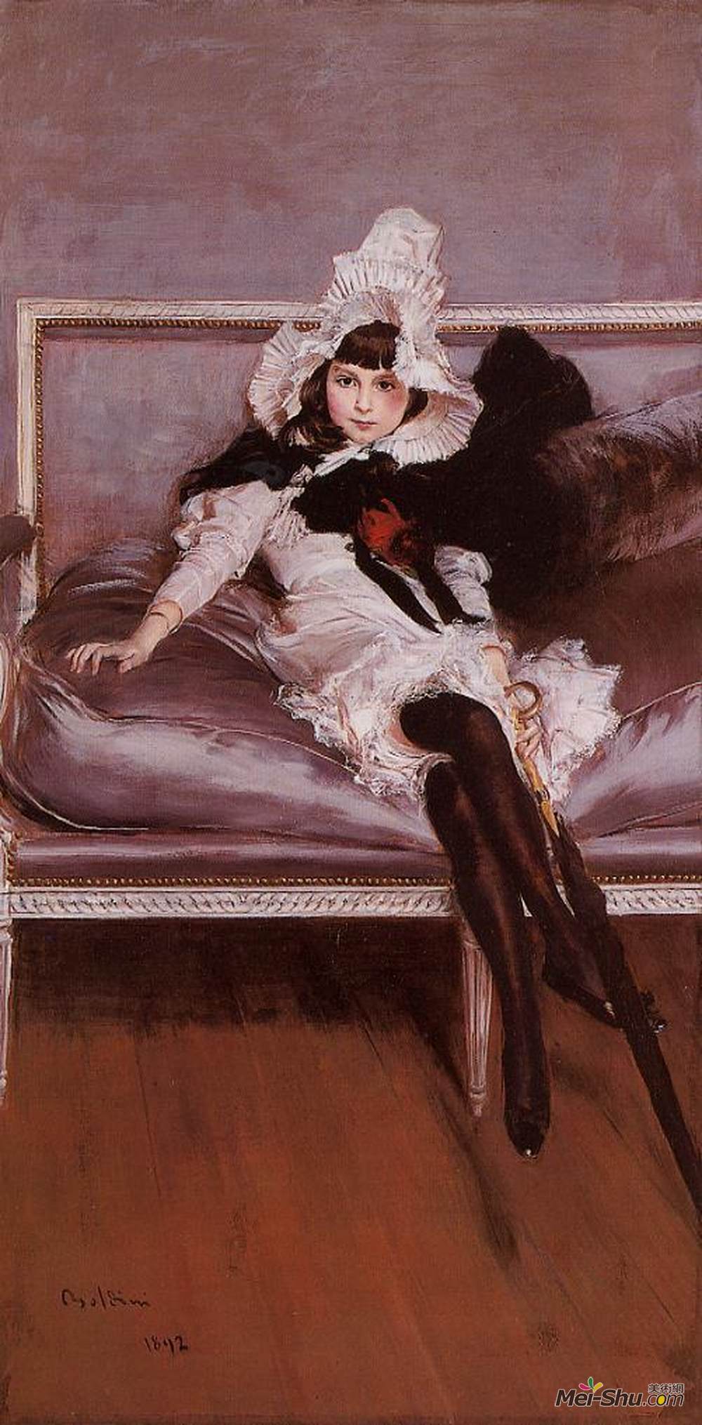 乔瓦尼·波尔蒂尼(Giovanni Boldini)高清作品《Portrait of Giovinetta Errazuriz》
