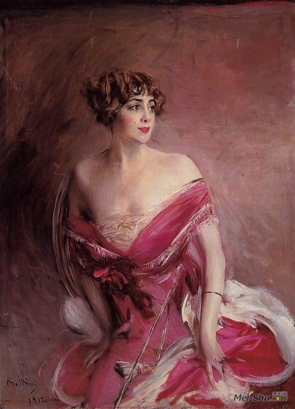 乔瓦尼·波尔蒂尼(Giovanni Boldini)高清作品《肖像的夫人小姐好货》