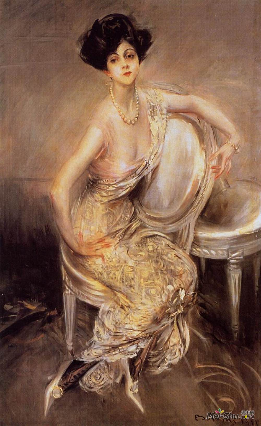 乔瓦尼·波尔蒂尼(Giovanni Boldini)高清作品《丽塔的画像》