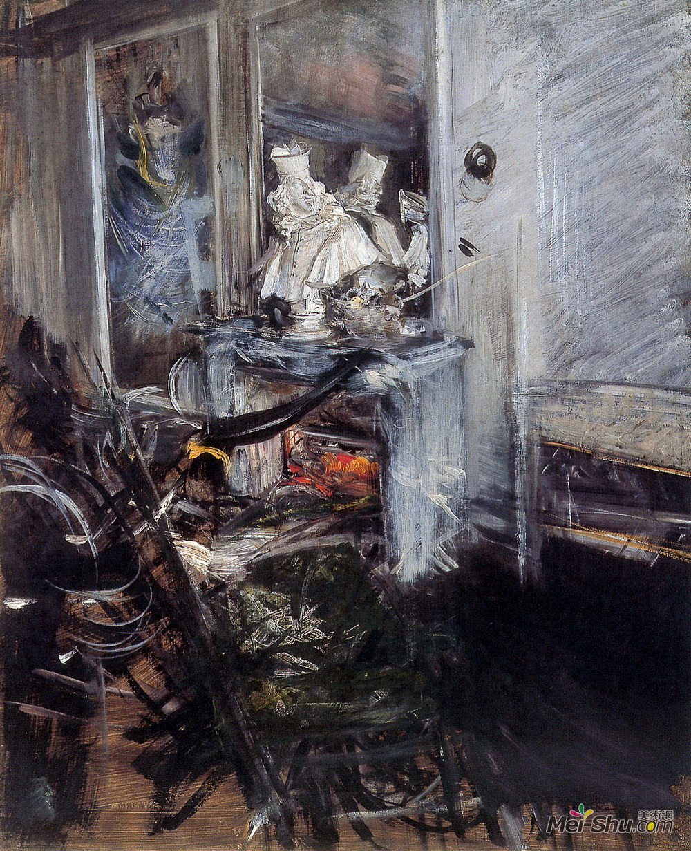 乔瓦尼·波尔蒂尼(Giovanni Boldini)高清作品《画家的房间》
