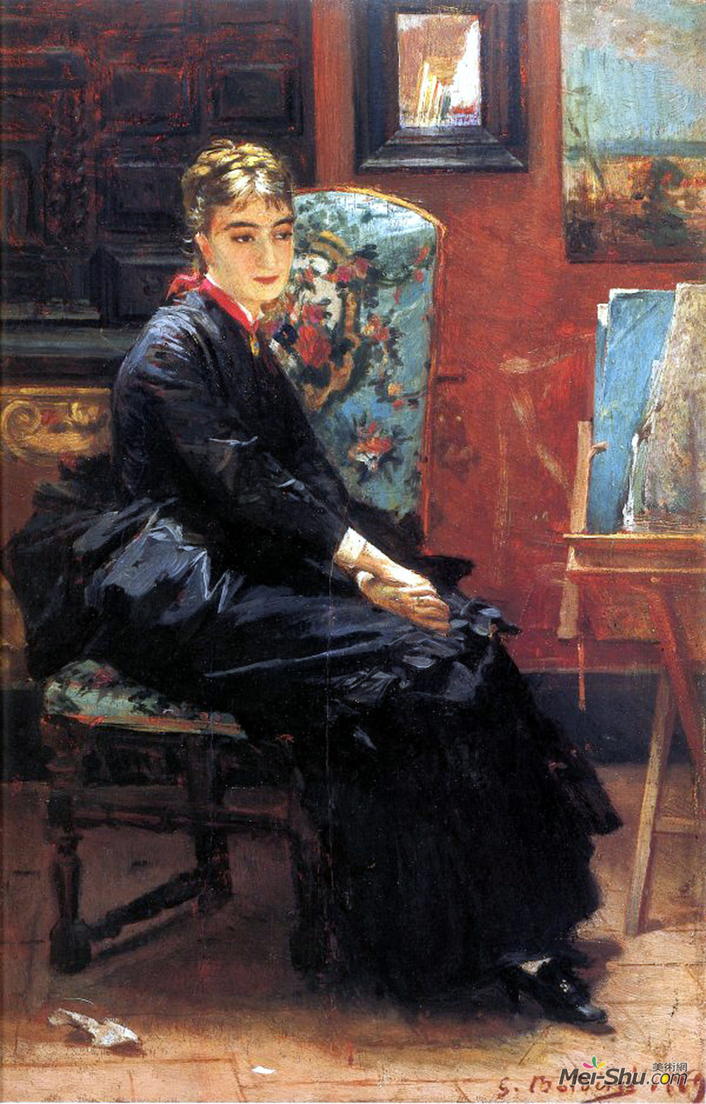 乔瓦尼·波尔蒂尼(Giovanni Boldini)高清作品《罗西纳皮萨尼》