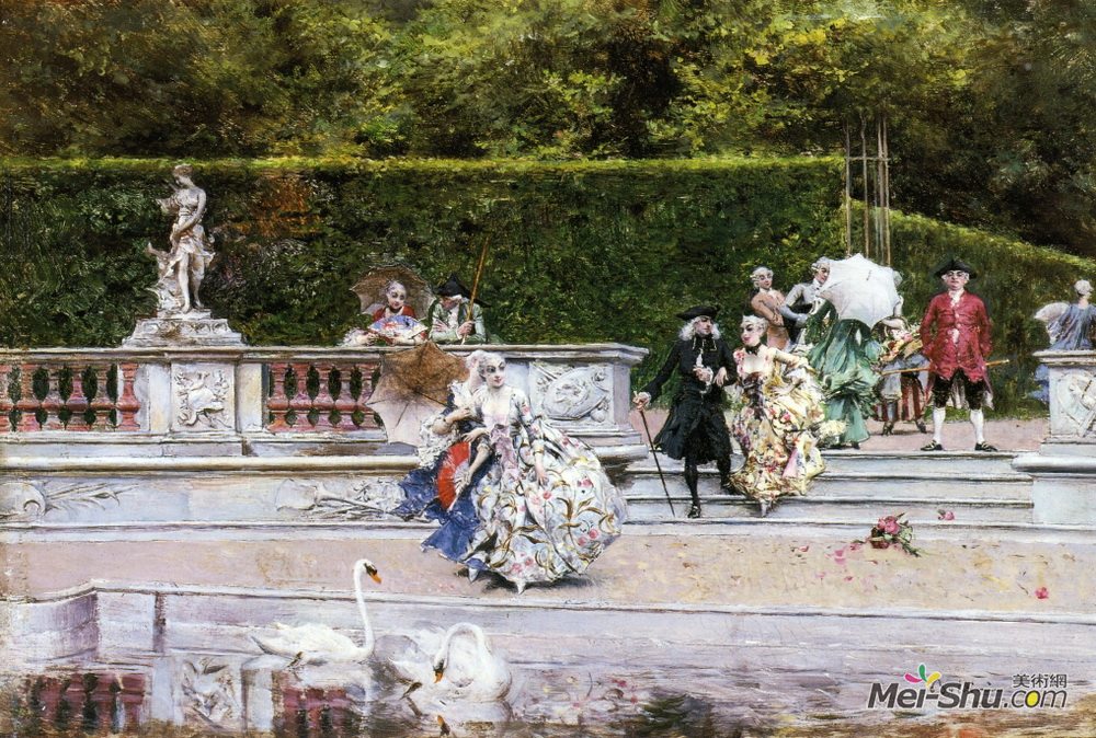 乔瓦尼·波尔蒂尼(Giovanni Boldini)高清作品《场景加兰特》