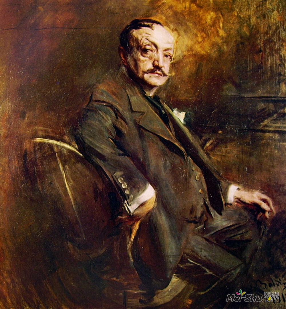 乔瓦尼·波尔蒂尼(Giovanni Boldini)高清作品《自画像》