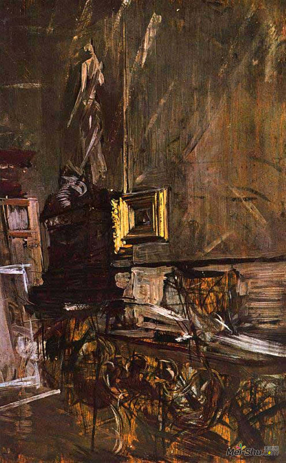 乔瓦尼·波尔蒂尼(Giovanni Boldini)高清作品《金色画框》