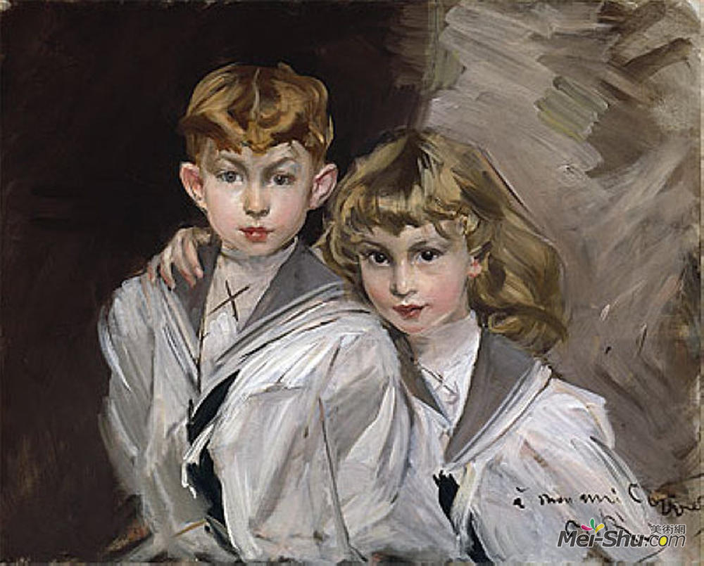 乔瓦尼·波尔蒂尼(Giovanni Boldini)高清作品《两个孩子》