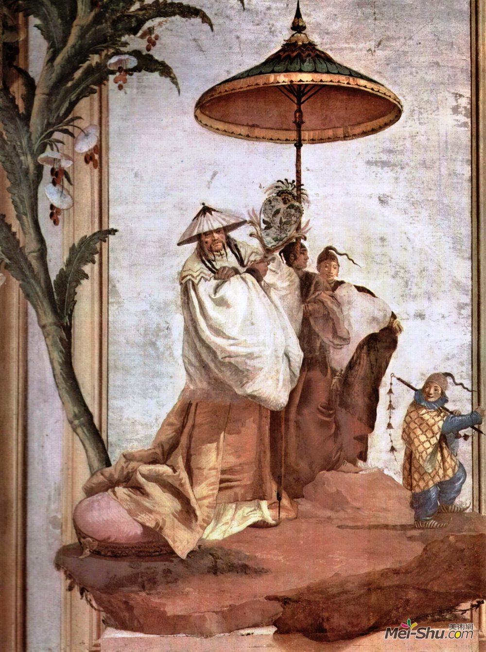 乔万尼·多米尼克·提埃波罗(Giovanni Domenico Tiepolo)高清作品《普通话的步行，来自佛罗里达州的中国房间》