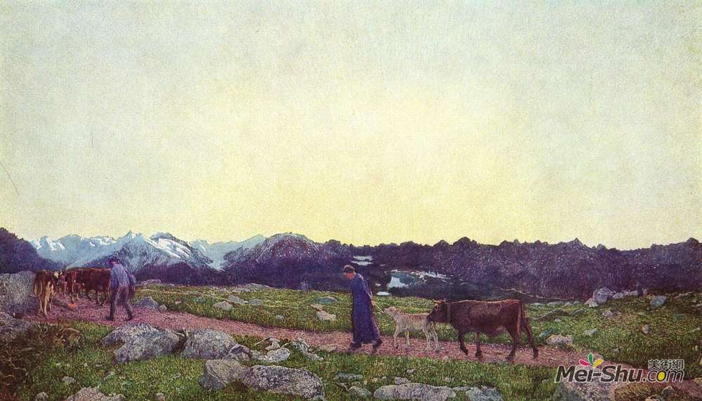 乔凡尼·塞冈提尼(Giovanni Segantini)高清作品《自然》