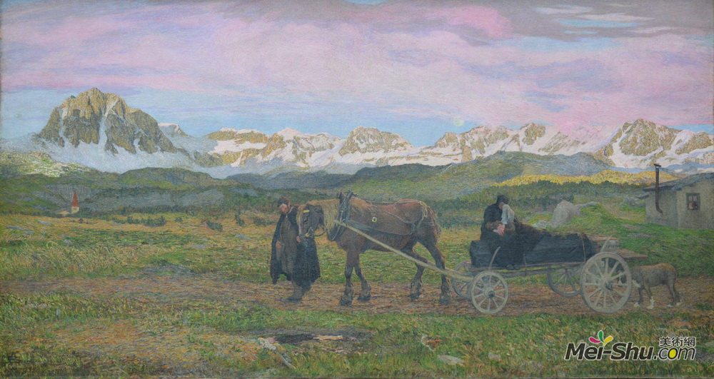 乔凡尼·塞冈提尼(Giovanni Segantini)高清作品《回到家乡》