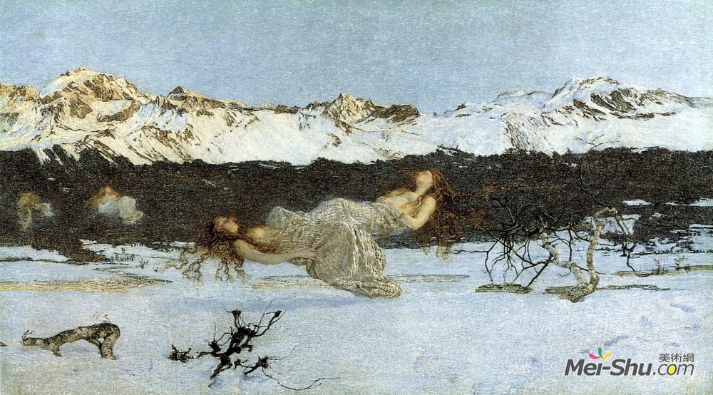 乔凡尼·塞冈提尼(Giovanni Segantini)高清作品《欲望的惩罚》