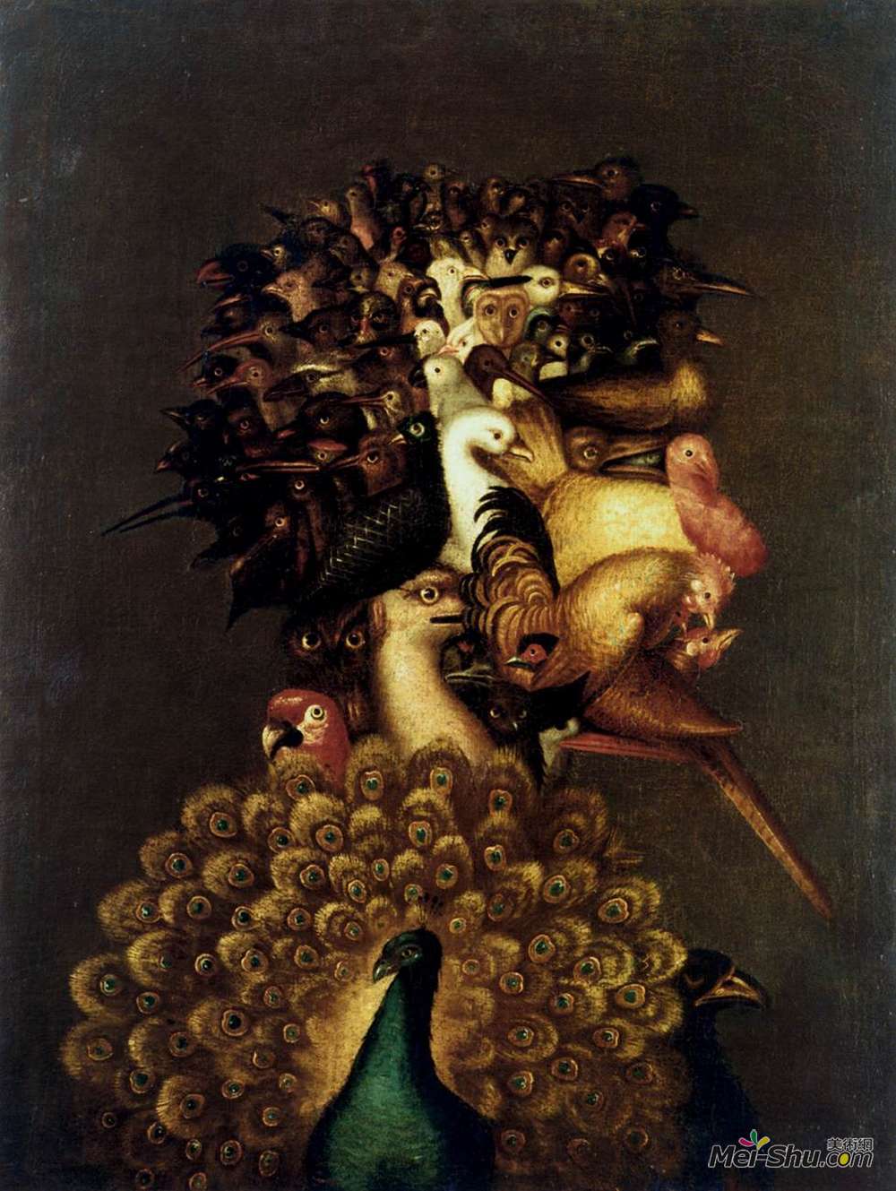 朱塞佩·阿沁波尔多(Giuseppe Arcimboldo)高清作品《空气》