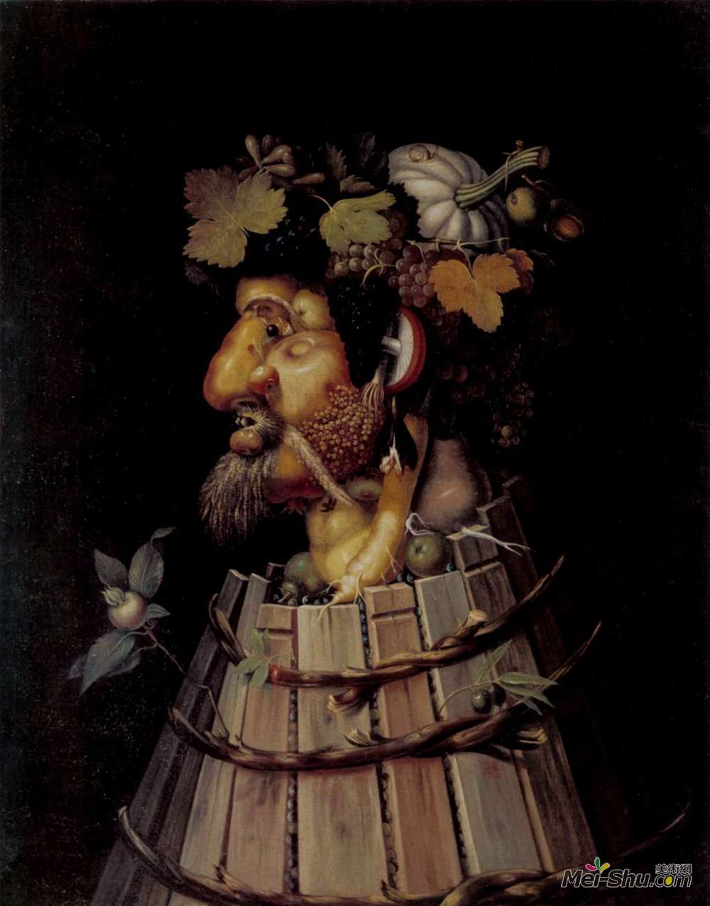 朱塞佩·阿沁波尔多(Giuseppe Arcimboldo)高清作品《秋天》