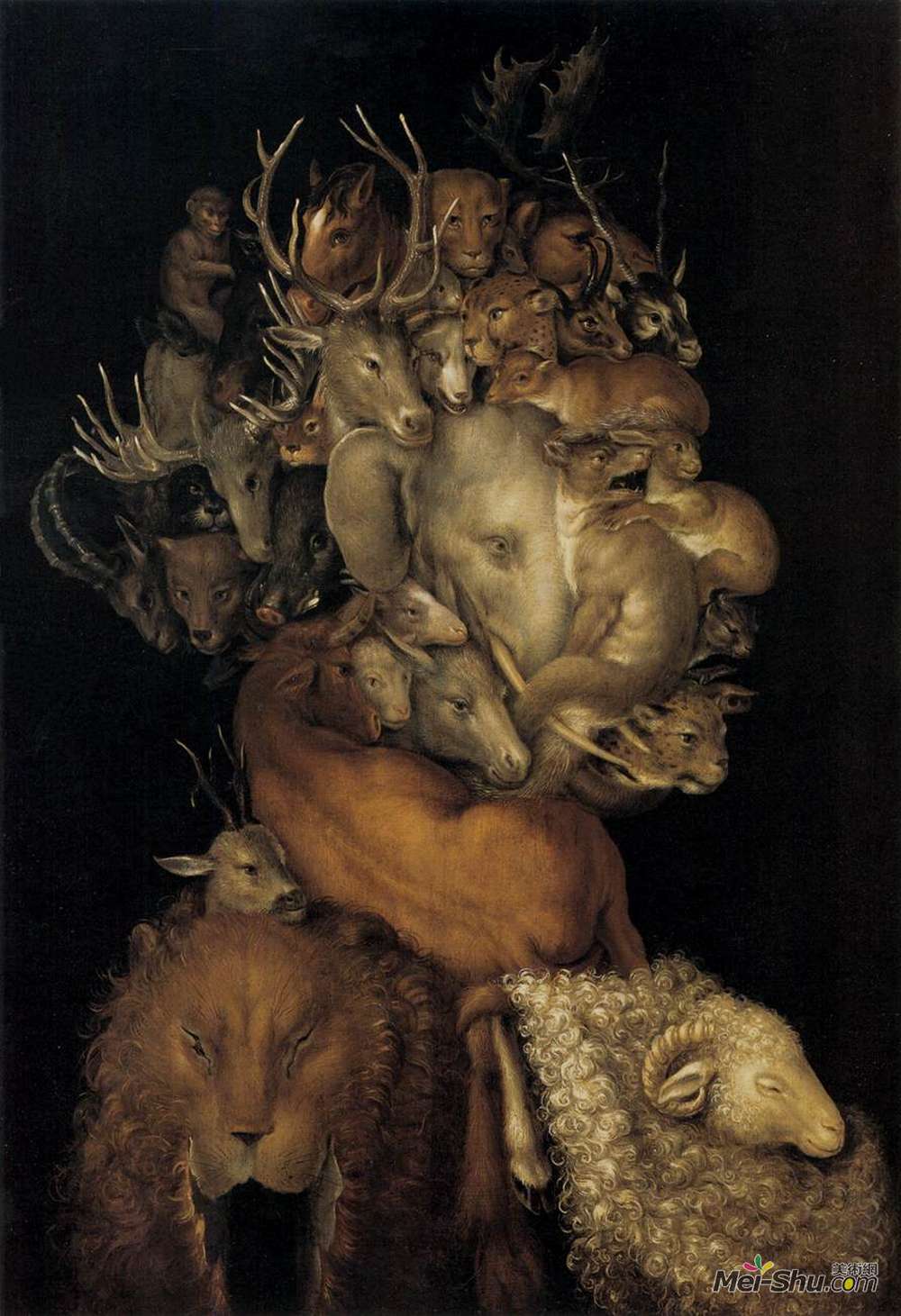 朱塞佩·阿沁波尔多(Giuseppe Arcimboldo)高清作品《地球》