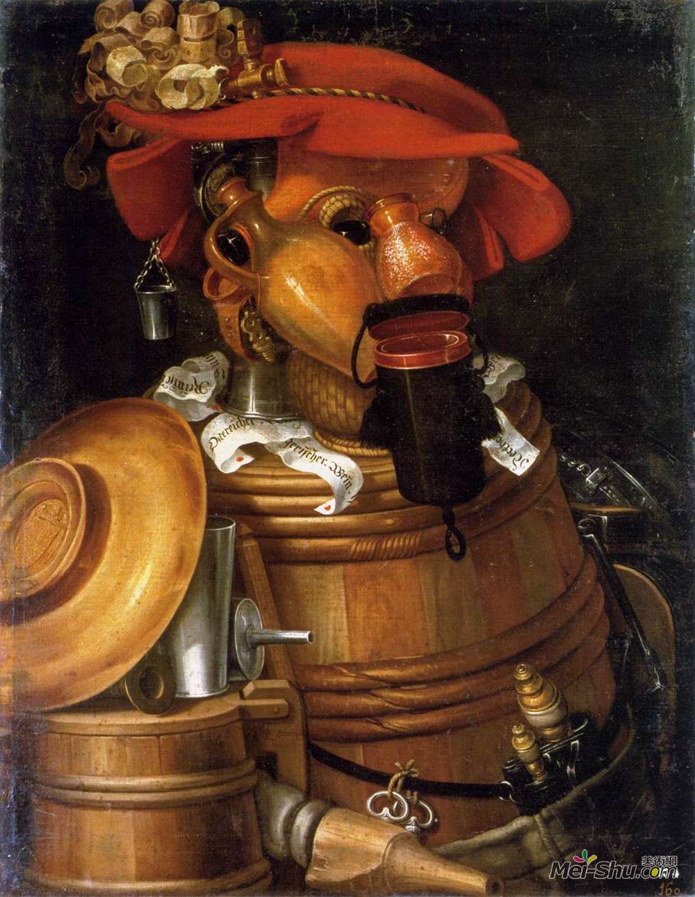 朱塞佩·阿沁波尔多(Giuseppe Arcimboldo)高清作品《侍者》