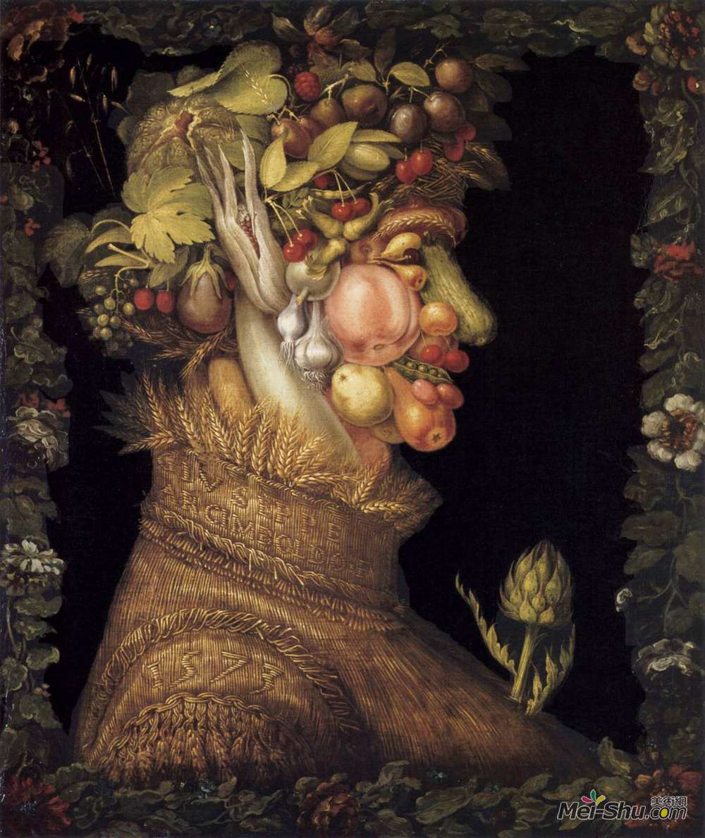 朱塞佩·阿沁波尔多(Giuseppe Arcimboldo)高清作品《夏天》