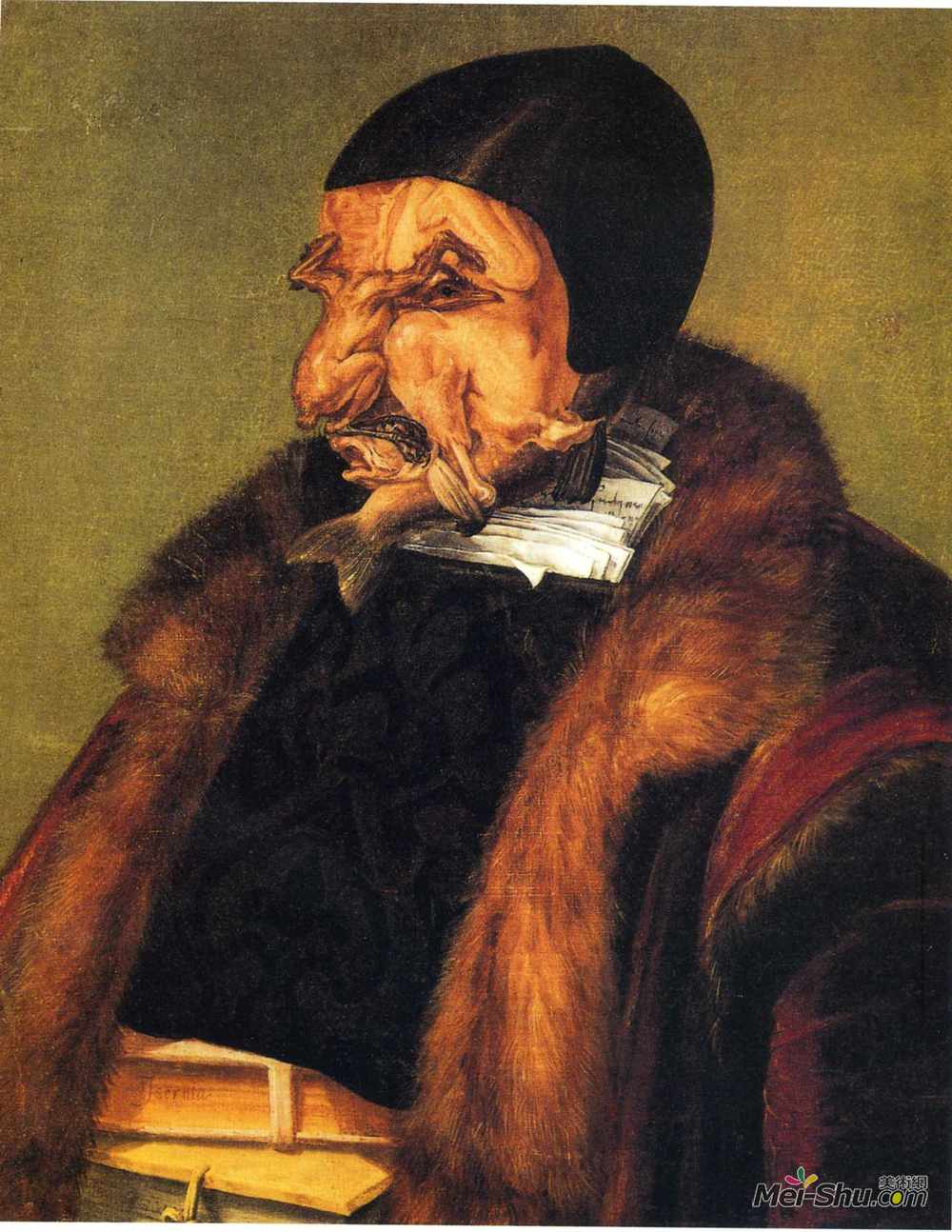 朱塞佩·阿沁波尔多(Giuseppe Arcimboldo)高清作品《律师》