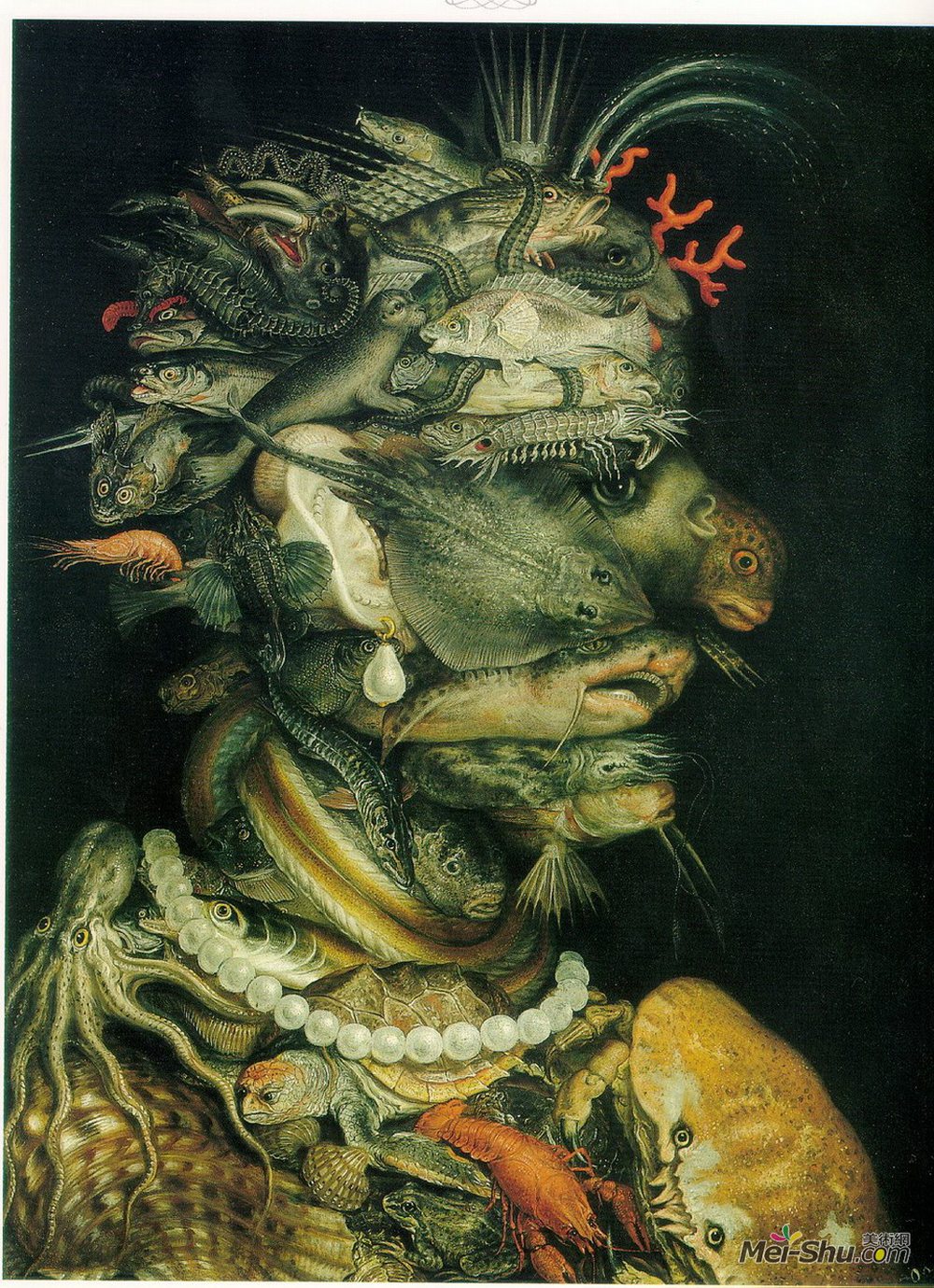 朱塞佩·阿沁波尔多(Giuseppe Arcimboldo)高清作品《水》