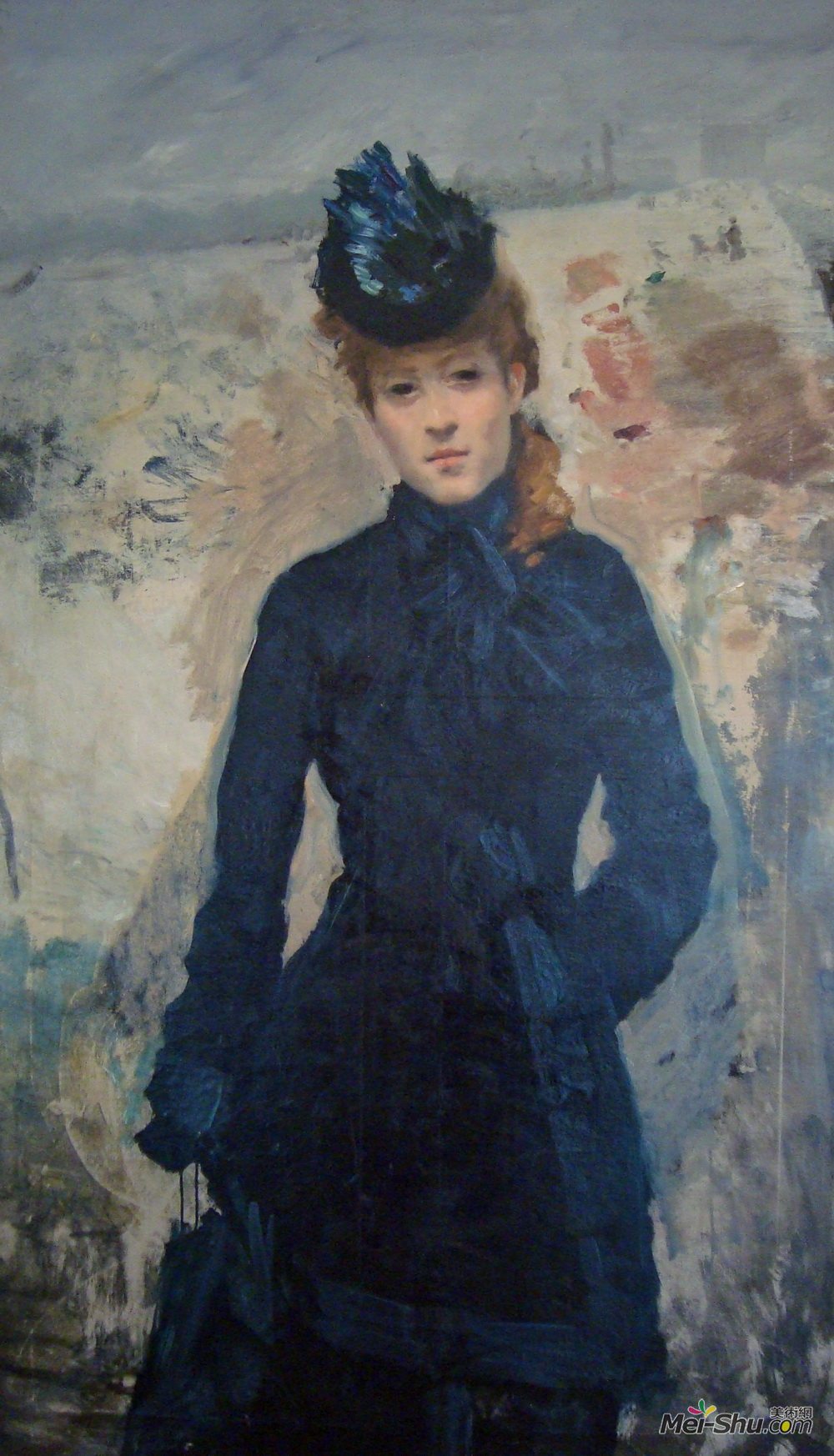 朱塞佩·德·尼蒂斯(Giuseppe de Nittis)高清作品《海蛇散步》