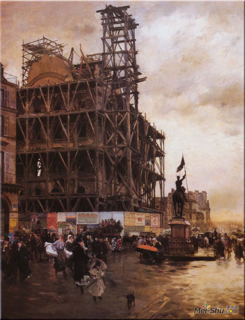 朱塞佩·德·尼蒂斯(Giuseppe de Nittis)高清作品《巴黎金字塔》