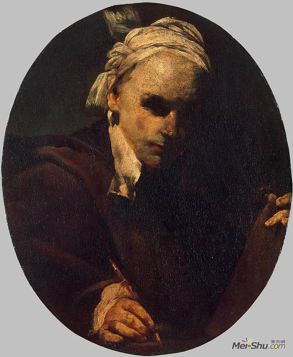朱塞佩·玛丽亚·克雷斯皮(Giuseppe Maria Crespi)高清作品《自画像》