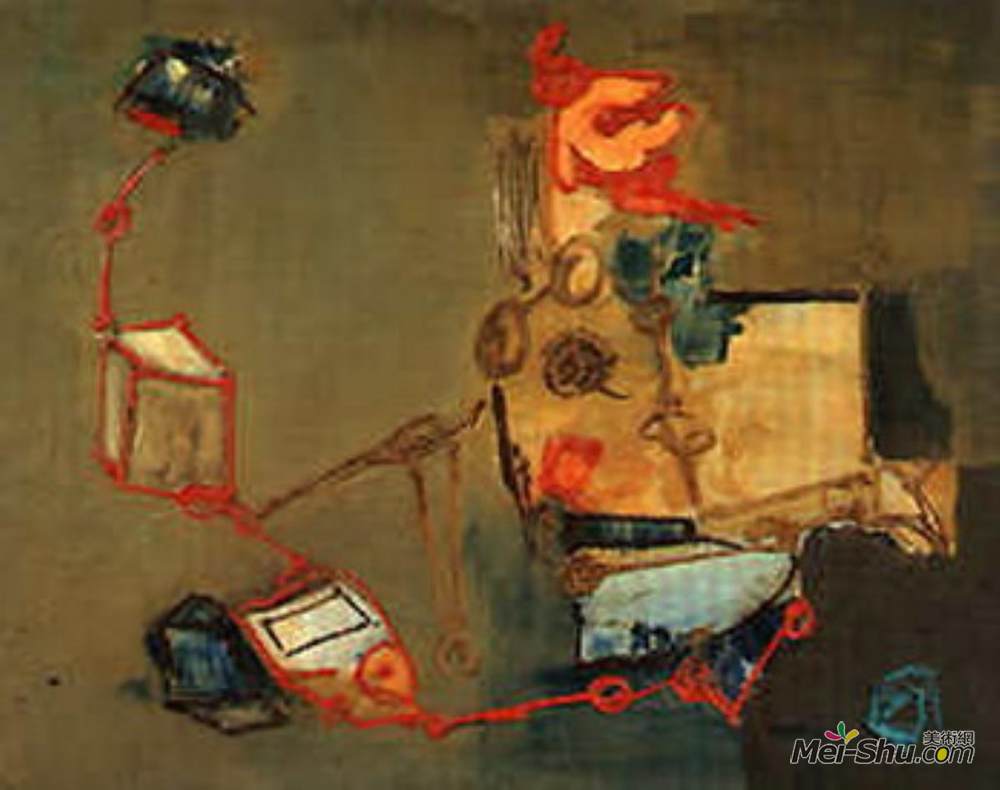 皮诺特.加里奇奥(Giuseppe Pinot-Gallizio)高清作品《熄灭的蜘蛛》