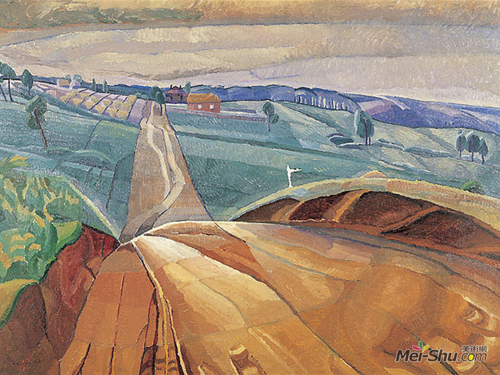 格雷丝·科辛顿·史密斯(Grace Cossington Smith)高清作品《在五旬节的风景》