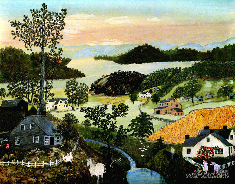 摩西奶奶(Grandma Moses)高清作品《美丽的世界》