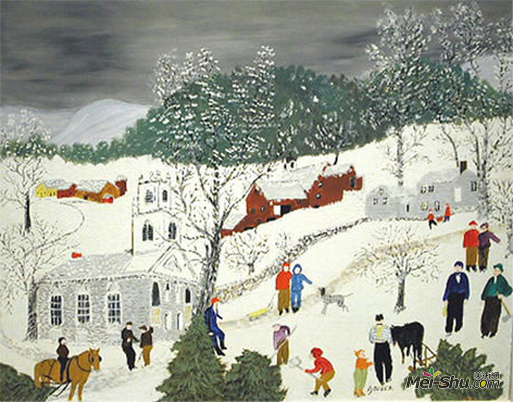 摩西奶奶(Grandma Moses)高清作品《让我帮忙》