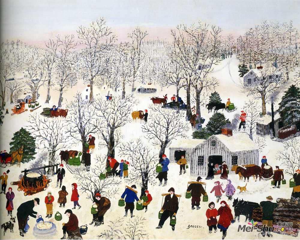 摩西奶奶(Grandma Moses)高清作品《糖化》