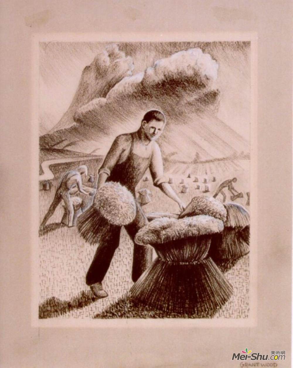 格兰特伍德(Grant Wood)高清作品《逼近风暴》